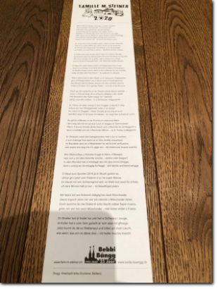 Familie M. Steiner - Zeedel 2020